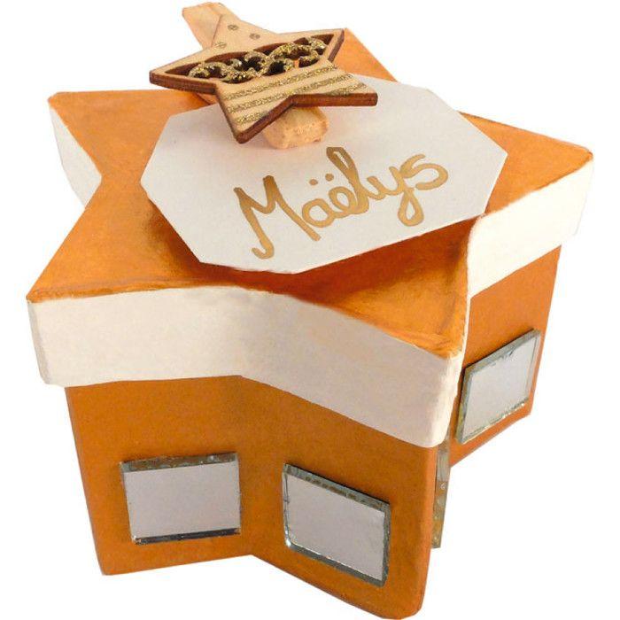 Boite à décorer - GRAINE CRÉATIVE - Etoile - 80x50 mm - Couleur: Blanc - Genre: Mixte