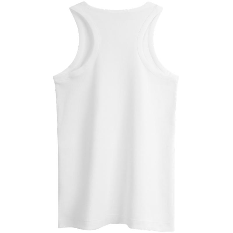 Calvin Klein Minimalist Logo Stretch Slim Fit Tank Top Heavyweight T-Shirt Men Tops Moonlight-White J325302
