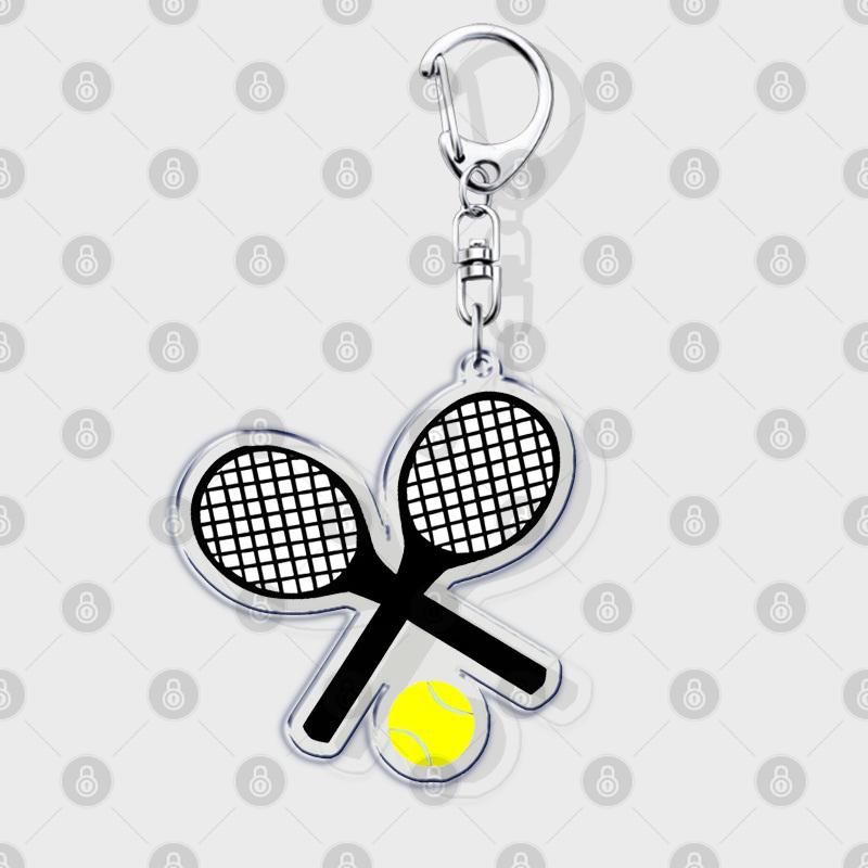 Hobby Sports Lover Tennis Ball Keychains for Accessories Bag I Love Bike Car Keyrings Jewelry Friends Father Boyfriends Gifts