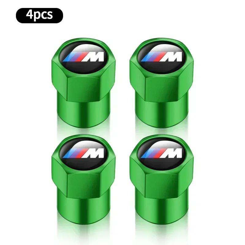 Conjunto de 4 tampas de válvula de ar de metal para pneus de carros BMW M M3 M5 F10 F30 F20 E28 E30 E34 E36 E39 E46 E91 Performance X1 X2 X5
