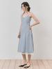 Etmont Slip Layered Hem Dress, Sky Blue