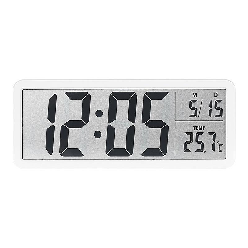 Large Screen Clock Living Room Wall Clock Temperature & Humidity Display Creative Modern Minimalist Clock Wall-Mountable or Freestanding