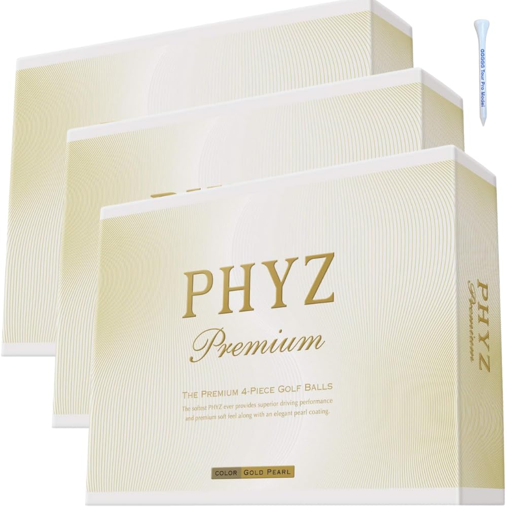 

Bridgestone Golf Ball PHYZ Premium PREMIUM Bridgestone 3 Dozen 36 Pieces Gold Pearl White White Original Wood Tee