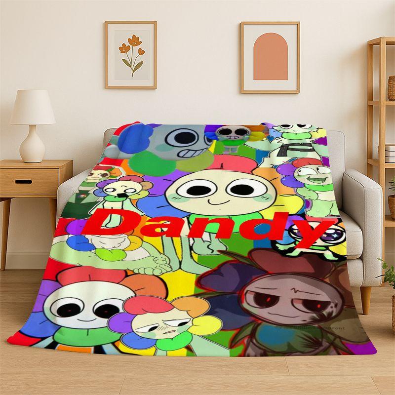 Game Dandy World Cartoon Soft Flannel Throw Blanket,Warm Cozy Blanket for Bed,Couch,Sofa,Bedroom,Living Room,Travel,Camping