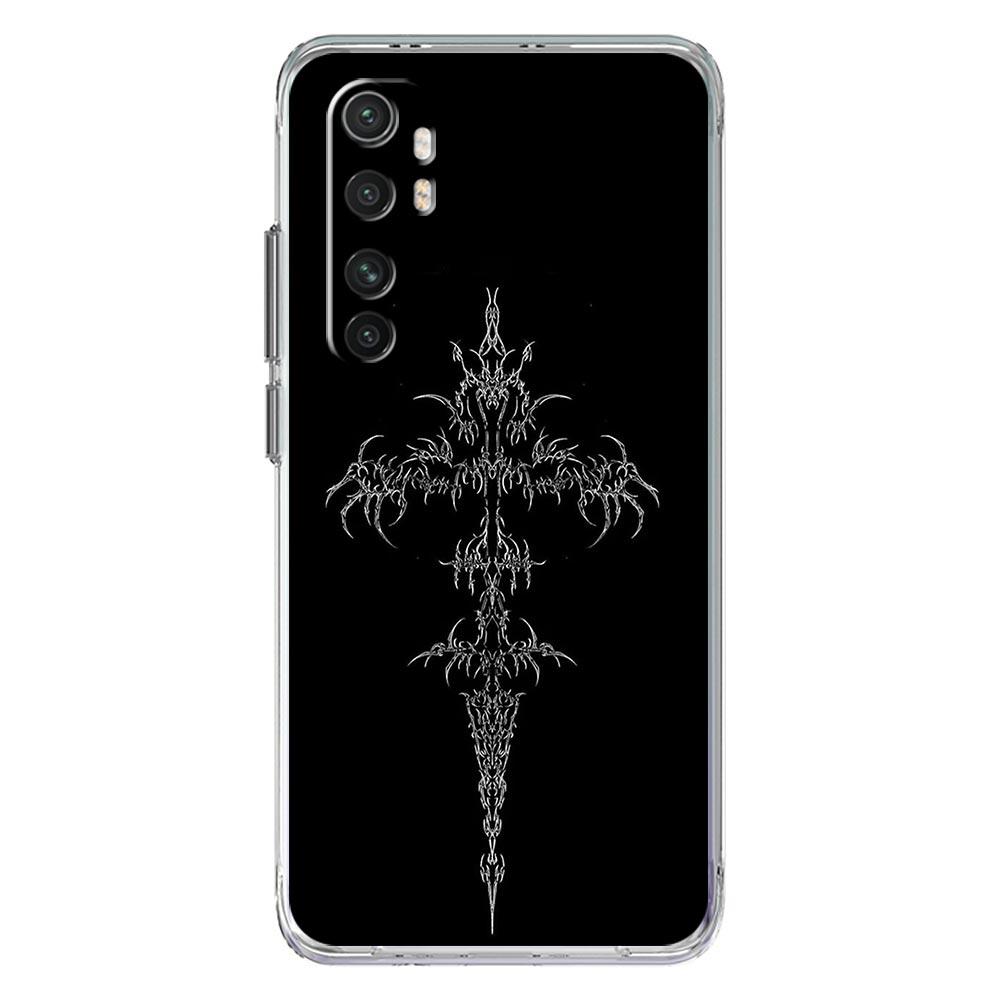 Handyhülle für Xiaomi Mi Poco X7 X6 X5 NFC X3 F7 Ultra F6 Pro F3 15 14T 14 13T 11 12 13 Lite TPU Hülle Cyber Sigil Kreuzlinie