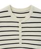 NOIRER Ribbed Henley Neck Half Knit (Black Ivory)