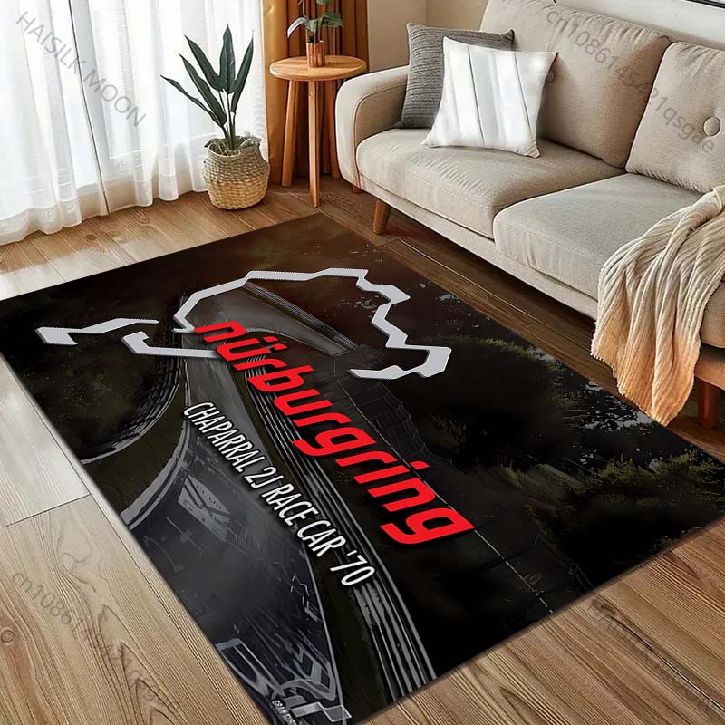 1 buc. Covor Pista Internațională F1 Nurburgring pentru Sufragerie Decor Acasă Covor Antiderapant pentru Dormitor Suprafață Mare Covoare Lavabile