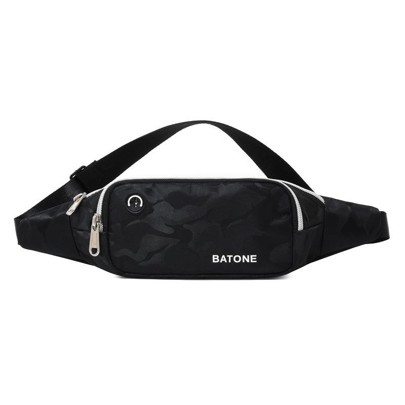 Casual Sports Women's Oxford Shoulder Bags Waterproof Light Men's Waist Crossbody Bag Simple Double-layer Female Handbags Purse