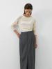 Atelier Nine Essential Stripe Tuck Long Skirt(Sk-5044)