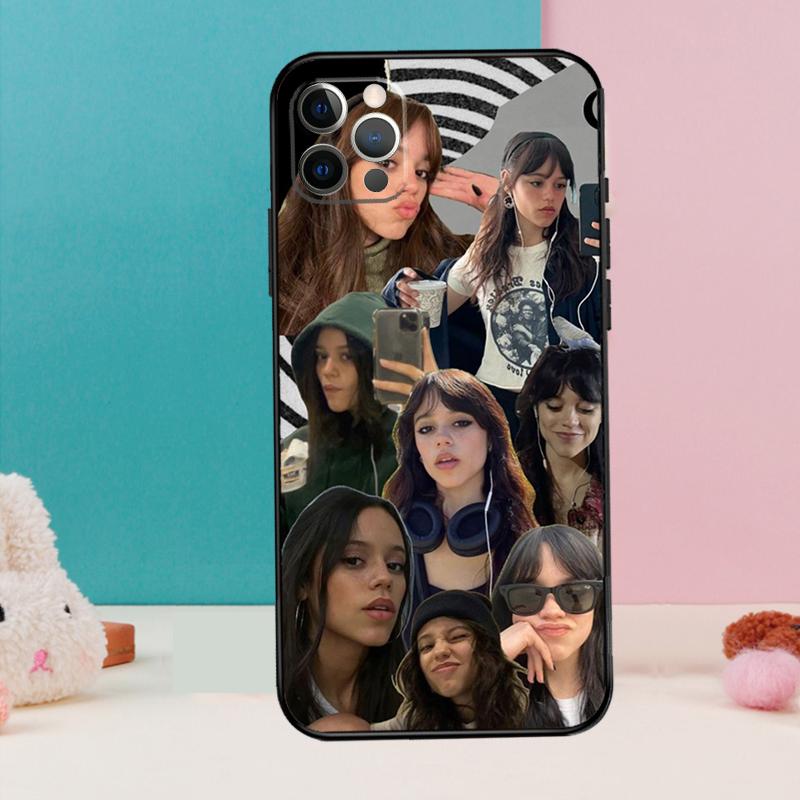 

Jenna Ortega Phone Case For iPhone 13 11 12 14 15 16 Pro Max Mini XR XS X Plus Back Cover Fundas iPhone 16 Pro