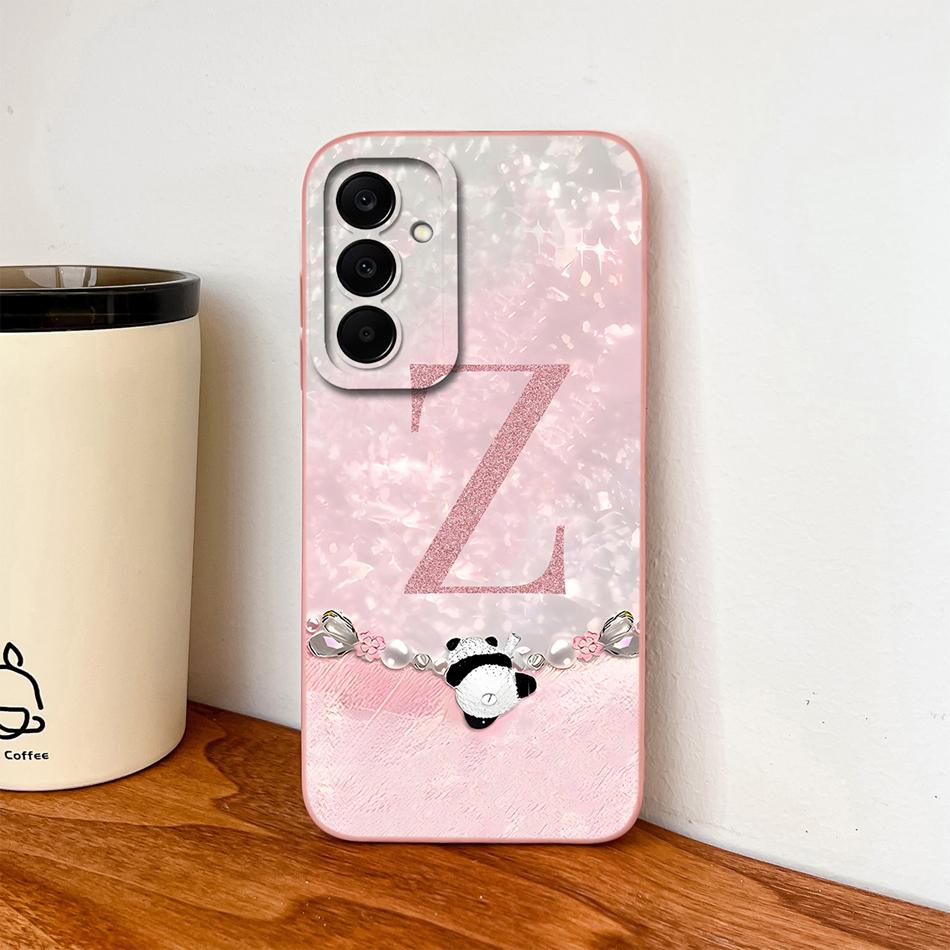 

For Samsung Galaxy A17 A07 Case Cute Panda Letters Soft Liquid Silicone Phone Cover For SamsungA 17 A 07 Upgrade Bumper Funda Galaxy A17