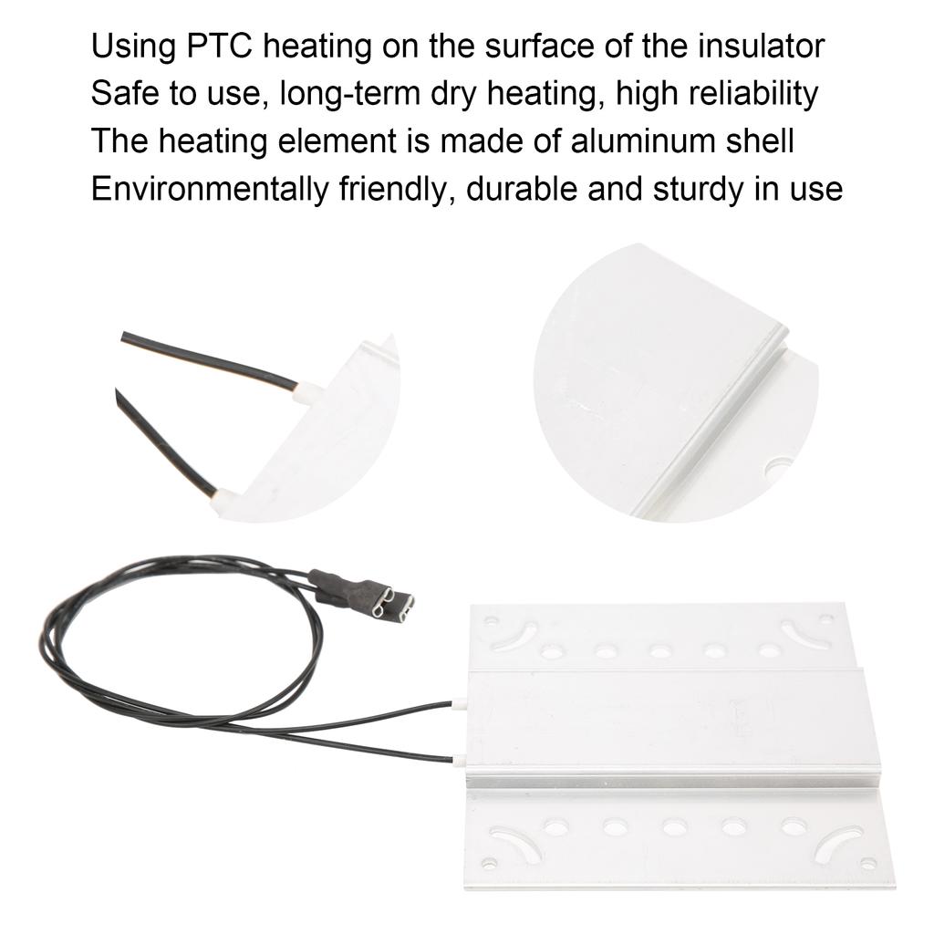 Heating Plate for Egg Incubator, Heating Accessories with Aluminum Housing Insulation Design Temperature Ceramic Circuit Thermostatic Heater for I