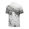 Polo Casual Unisex con Stampa a Bolle Vestibilità Larga Manica Corta Collo a Bottone Top per l'Uso Quotidiano e le Attività all'Aperto