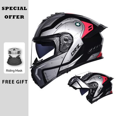 DOT Certified Flip Up Motorcycle Helmets Dual Visor Modular Helmet for Moto Full Face Helmet Men Women Flip Up Riding Helm