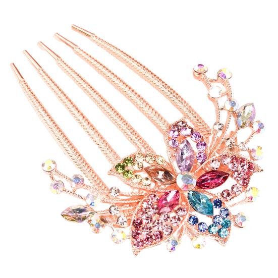 

Insert Comb Eco-friendly Five-tooth Alloy Insert Plate Hairpin for Lady разноцветный