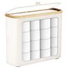 Foldable Bamboo Storage Bin with Lid for Kitchen Recycling