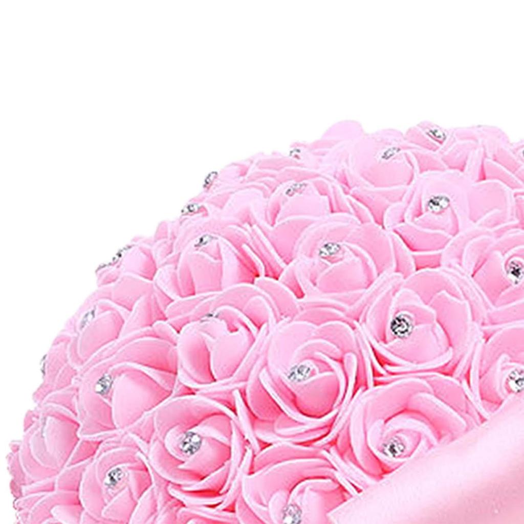 Bridal Bouquet Artificial Roses Flowers Bride Bouquets Ribbon Material Foam Comfortable Decorative