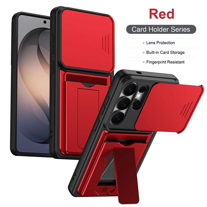 For Samsung Galaxy S26 Plus S26 Ultra Case multi-layer structure, shockproof cover with bracket, card slot, lens protection
