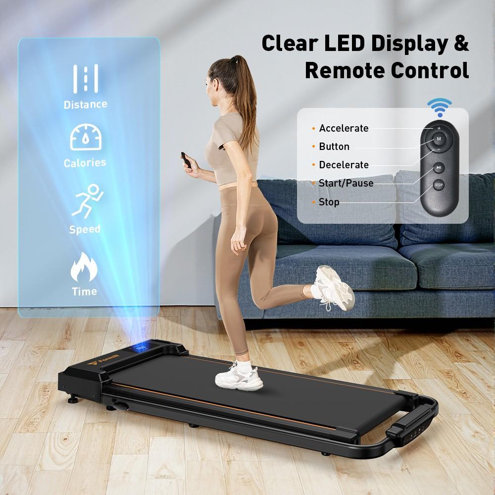 Formill FT-51 Walking Pad Treadmill, 2.5 HP Motor, LED Display, 265lbs Max. Load, 1-6km/h Speed