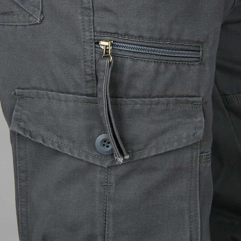 Hot Sale, Multifunctional Outdoor Casual Pants Multi-Pocket Overalls, Men's Loose Cotton Men's Multi-Bag Pants