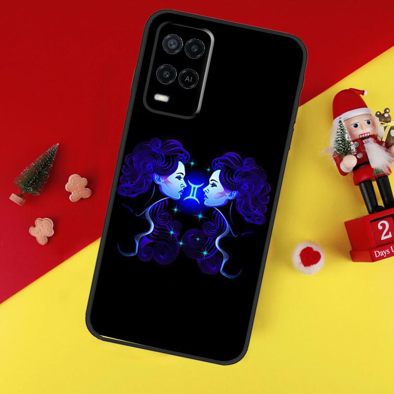 Neon Zodiac Signs Case For Oppo A78 A98 A18 A38 A58 A5 A6 Pro A54 A74 A94 A17 A57 A80 A60 A40 A96 A76 A16 A15