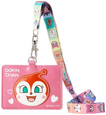 Anpanman Pass Case with Neck Strap [Ito Sangyo] AND-1800 Dokin-chan