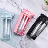 500ml Sport Shaker Bottle with Whisk Ball Lid Flip Cover Precise Scale Leak-proof