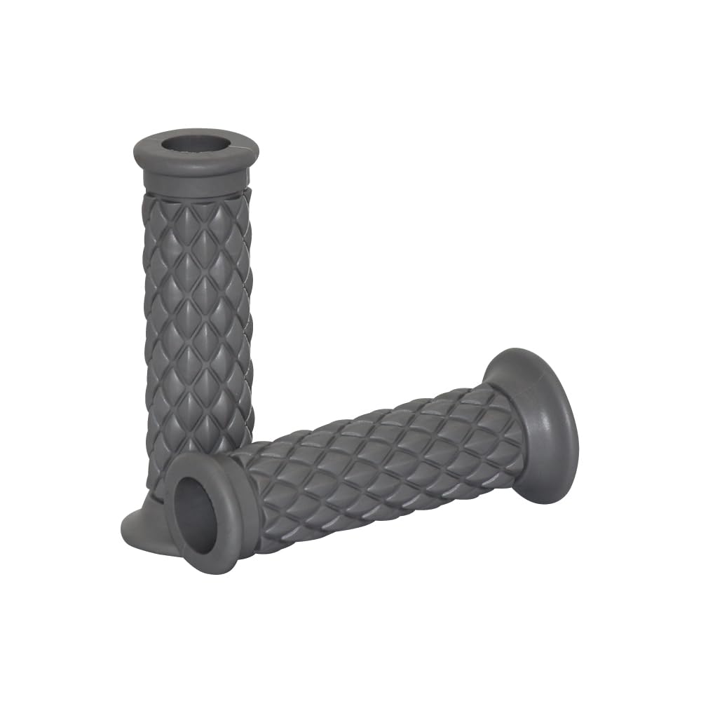Diamond Handle Grip for Motorcycles Through Type Gray