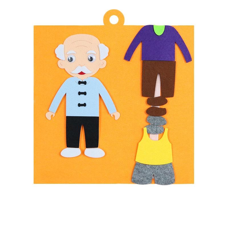 Quick Change Clothes DIY For Kids Activities Felt Toys Educational Montessori Puzzle Baby Early Education Kindergarten Toys