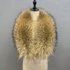 Custom Drop Shipping Fur Scarf Winter Warm Shawl Real Fox Raccoon Fur Collars