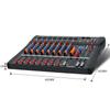 USB 8 Channel Sound Mixing Console Bluetooth Record Computer Playback Phantom Power Effect 8 Channels USB Audio Mixer