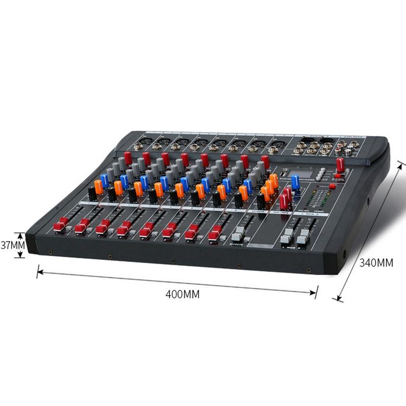 USB 8 Channel Sound Mixing Console Bluetooth Record Computer Playback Phantom Power Effect 8 Channels USB Audio Mixer