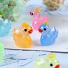 DIY Luminous Yellow Duck Resin Ornaments - Multi-color Accessories for Micro Landscape