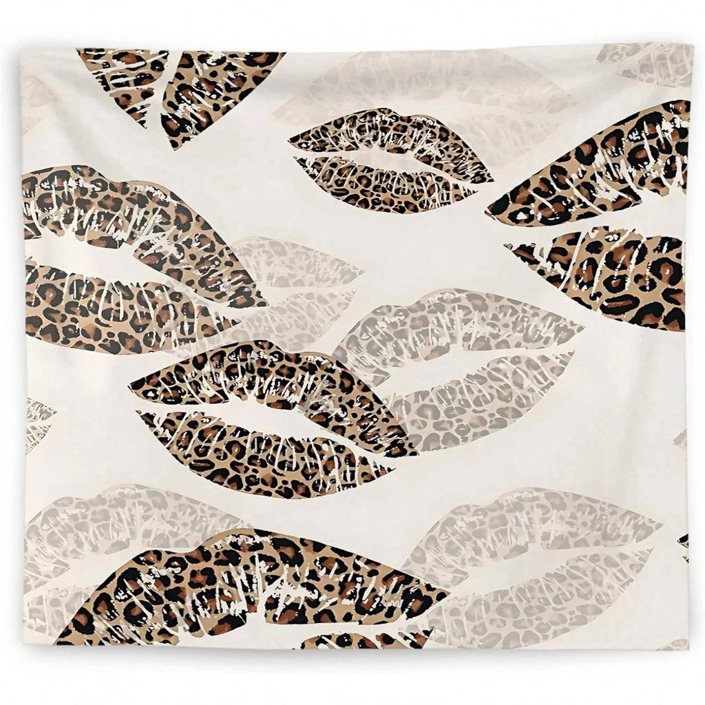1pc Black  White Lip Print Polyester Tapestry 2D Print Wall Hanging for Bedroom Living Room Home Decor Stylish Gift for Room Wa