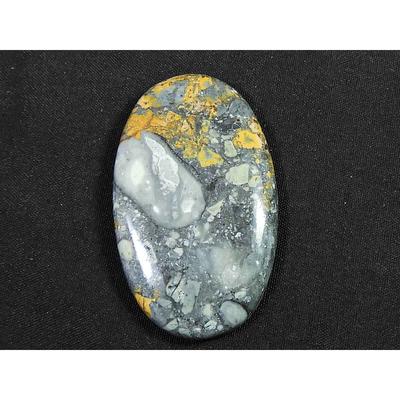 56Cts. Natural Maligano Jasper Oval Cabochon Palm Crytsal Gemstone 26X43MM SK-2662