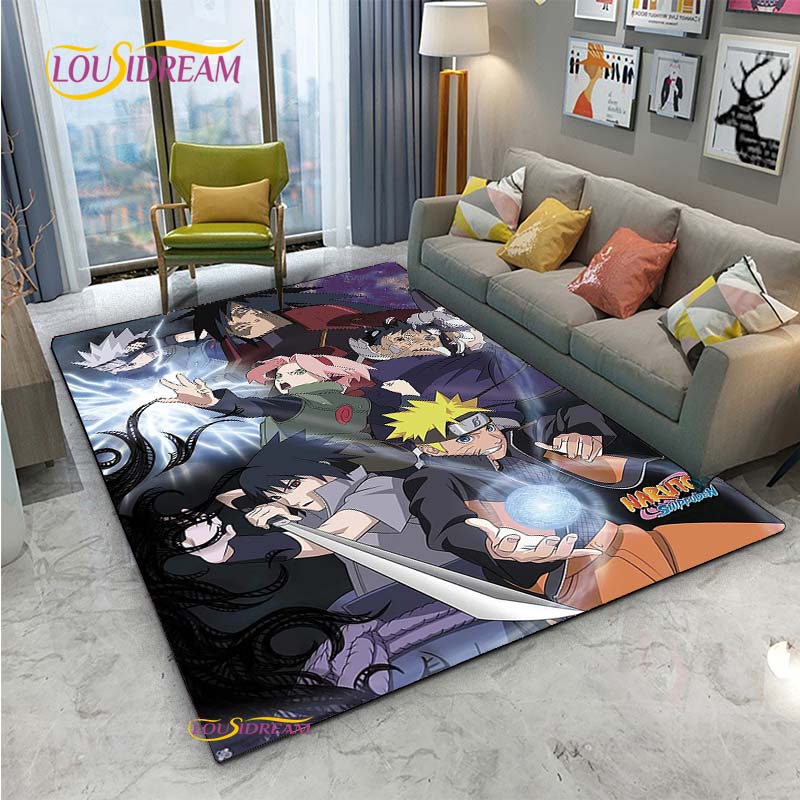 Naruto Cartoon Anime Carpet for Living Room Bedroom Cute Rugs Kitchen Table Door Kids Un-slip Floor Mats Alfombra Birthday gift