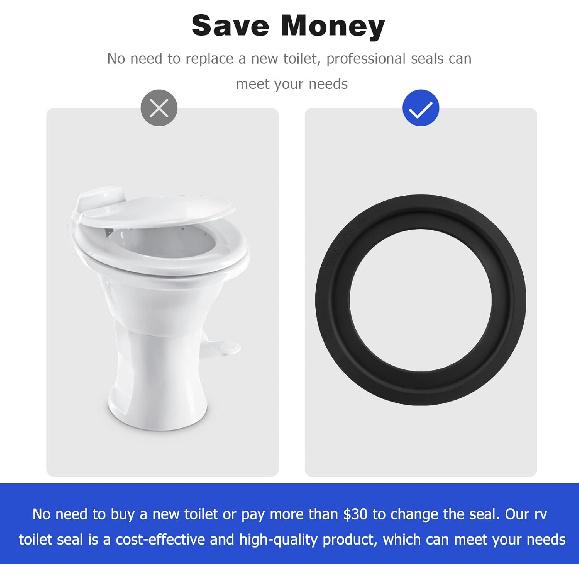 RV Toilet Seal Replacement for Dometic 300 310 320 Toilet Seal Gasket Kit - Replace Part #385311658, 2-Pack