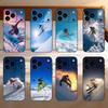 S-Snowboarding Sports Phone Case For iPhone 17,16,15,14,13,12,11 Plus,Pro Max,SE4Soft Silicone Black Cover