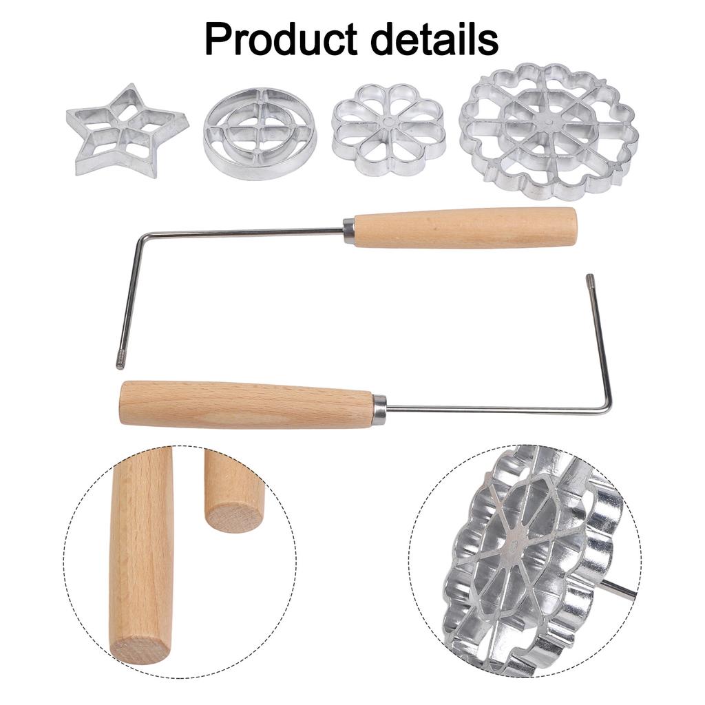Aluminum Rosette Maker Molds Bunuelos Molds With Handle Pastry Tools Cookie Maker Baking Cooking Kitchen Accessories Replace