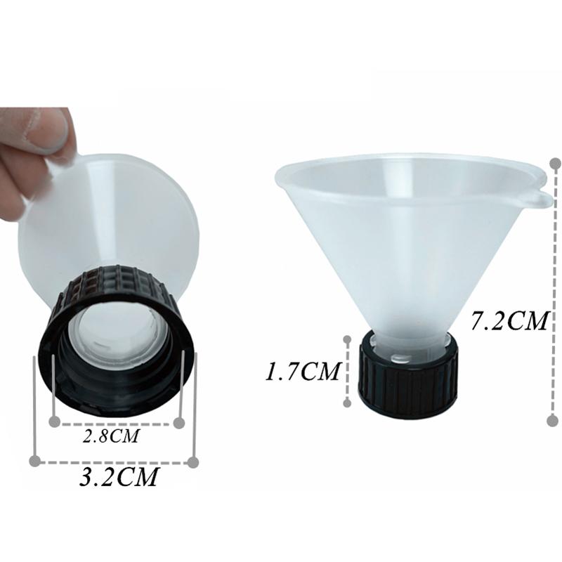 28Mm Fill Threaded Funnel - Twist On Empty Spray Bottle Refill Liquid Oils Powders For Home Car Detailing