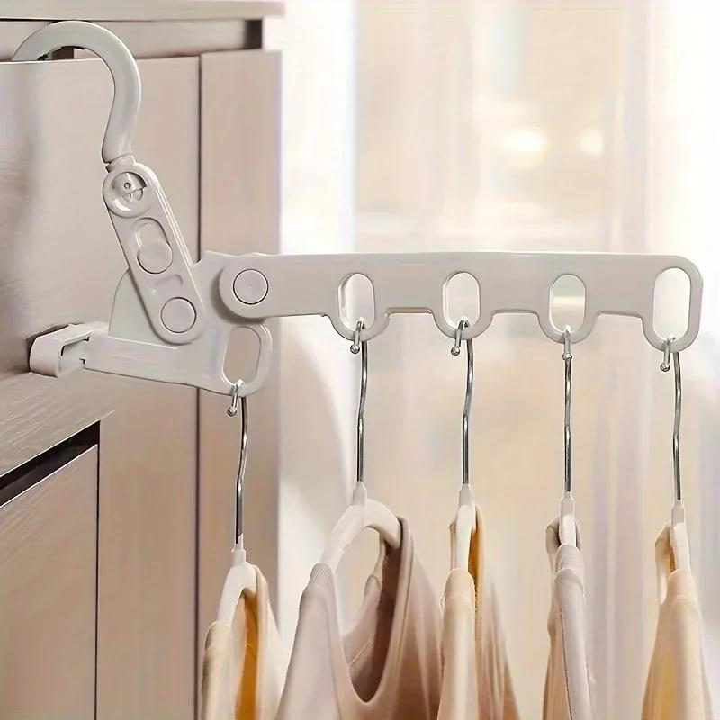 Travel Folding Hanger,Multi-Functional Travel Clothes Hanger,Laundry Room Hanging Rack,for Travel, Hotel Stays, Business Trips
