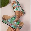 Cork Sandals Summer Women's Large Size Outer Wear Thick-soled Slippers