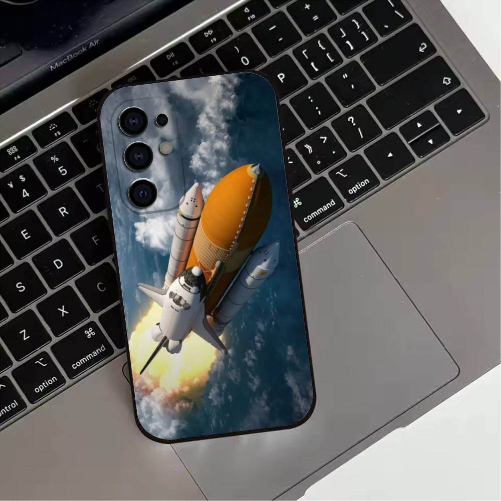 Launch the rocket Phone Case For Samsung S25,S24,S21,S22,S23,S30,Ultra,S20,Plus,Fe,Lite,Note,10,Black Cover
