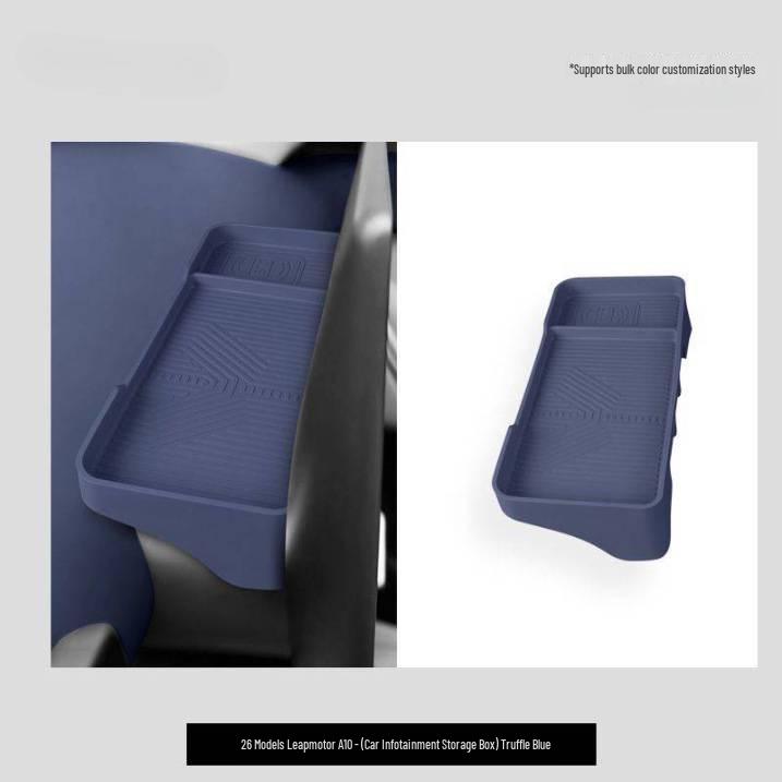 Car Storage Box & Rear Seat Organizer - Shockproof Silicone Accessory for Leapmotor A10 Screen (Fits 26 Models)