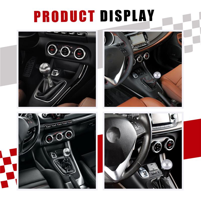 6 Speed Matte Gear Shift Knob Cap Cover Shifter Lever Handball Case Cover For Alfa Romeo Giulietta 2010-On 55346345
