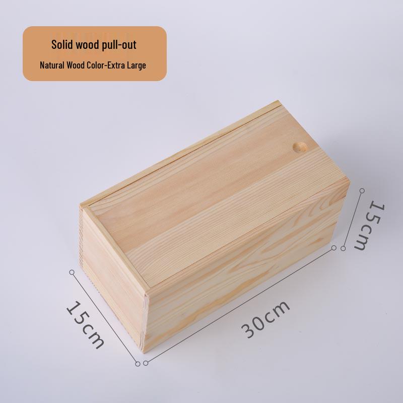 Rectangle Solid Wood Antique Storage Box for Tea and Gifts