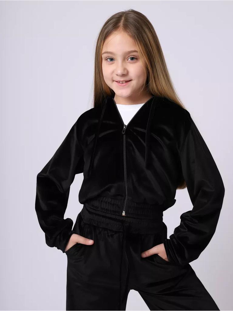 Girls' Sports Hat Velvet Suit Casual Sweatshirt Two-piece Suit