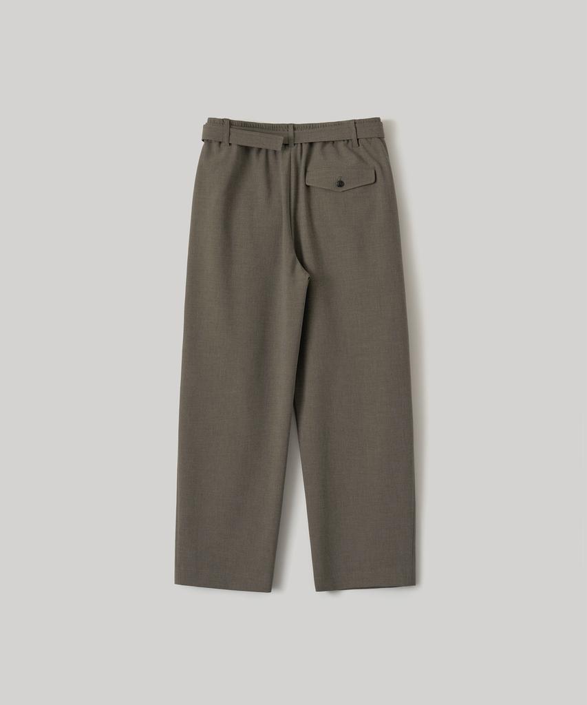 ANOTHER OFFICE Structure Curved Slacks (Khaki Brown)