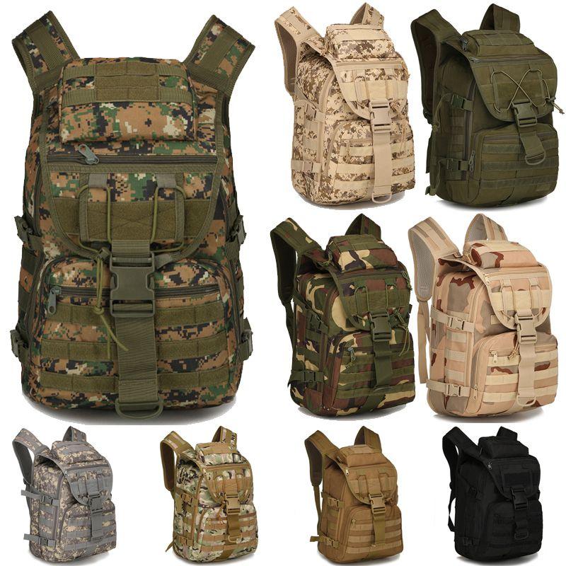 Durable 40l Outdoor Military Tactical Backpack With Adjustable Straps And Waist Protector