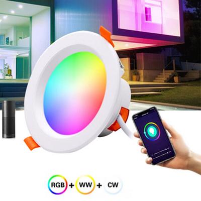 TuYa Led Downlight AC85-265V 10W APP Inteligentne oświetlenie sufitowe Wpuszczane światło okrągłe Panelowe światło Jadalnia Reflektor LED